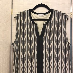20W Calvin Klein black and white pattern Dress